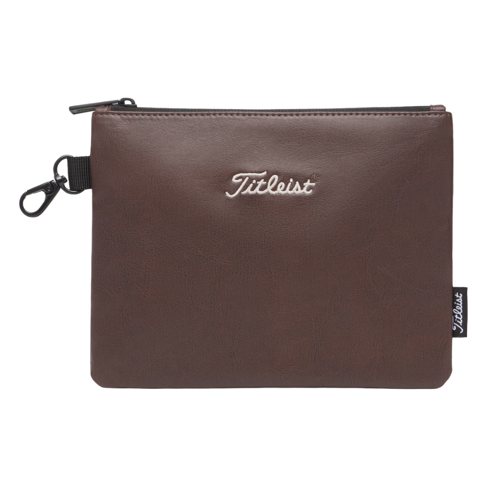 TITLEIST BIRTHPLACE OF GOLF ZIPPERED POUCH - NOBLE BROWN