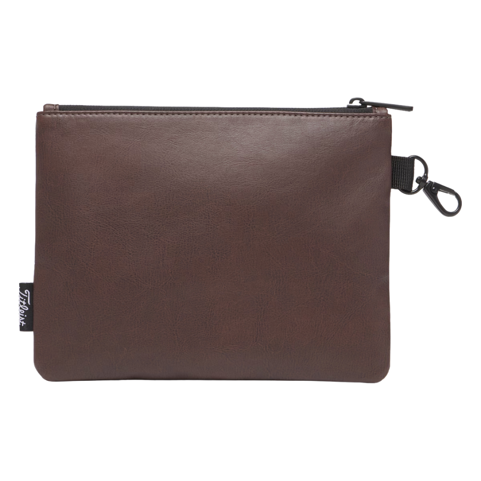 TITLEIST BIRTHPLACE OF GOLF ZIPPERED POUCH - NOBLE BROWN