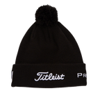 TITLEIST TOUR POM-POM BEANIE - BLACK/WHITE
