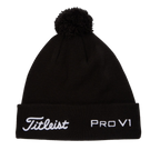 TITLEIST TOUR POM-POM BEANIE - BLACK/WHITE