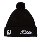 TITLEIST TOUR POM-POM BEANIE - BLACK/WHITE