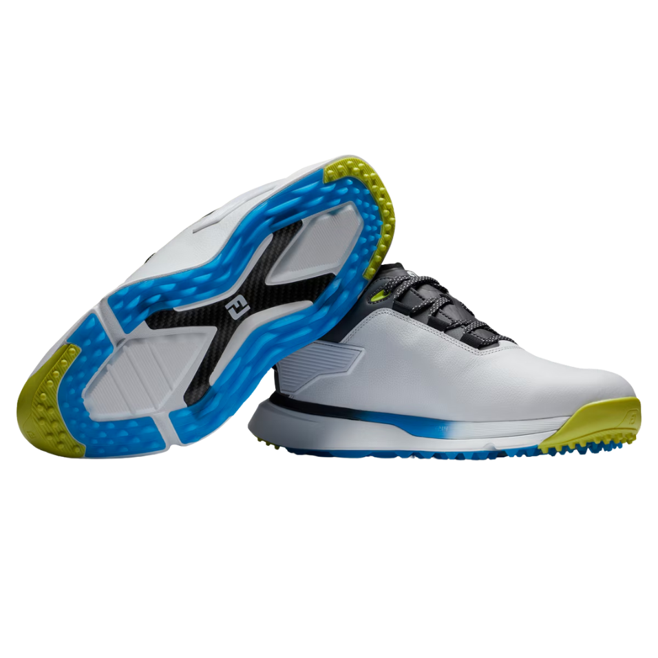 FOOTJOY PRO SLX CARBON - WHITE/BLACK/MULTI SPIKELESS GOLF SHOE