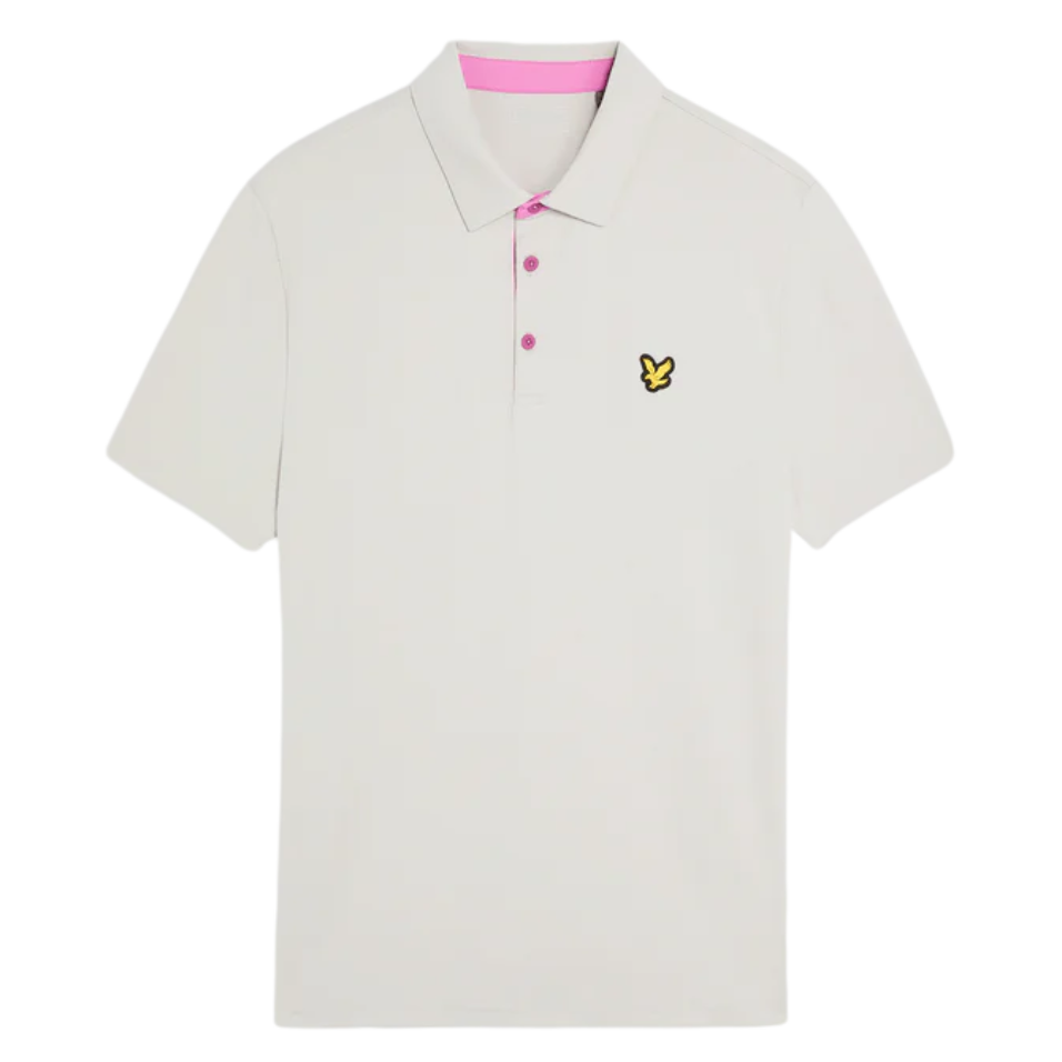 LYLE & SCOTT GOLF CONTRAST PLACKET PINK POLO