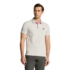 LYLE & SCOTT GOLF CONTRAST PLACKET PINK POLO