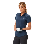 MACADE LADIES DARK BLUE TECH ZIP POLO