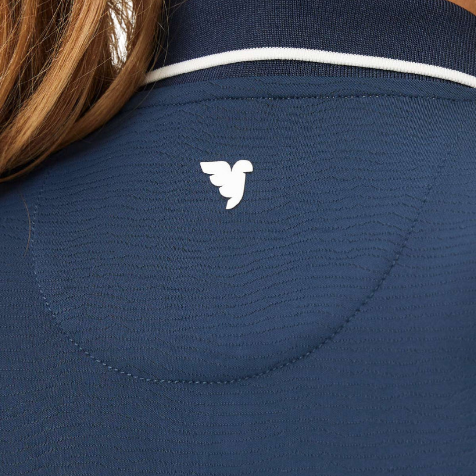 MACADE LADIES DARK BLUE TECH ZIP POLO