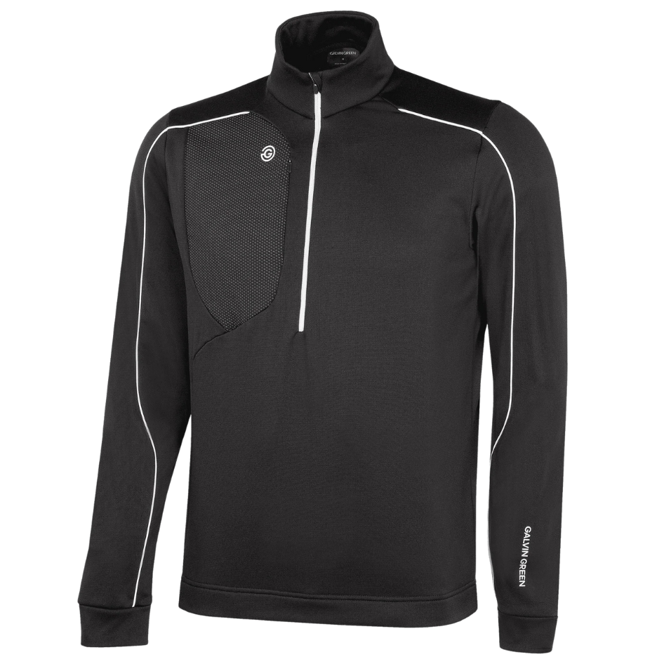 GALVIN GREEN DAVE 1/4 ZIP MIDLAYER - BLACK