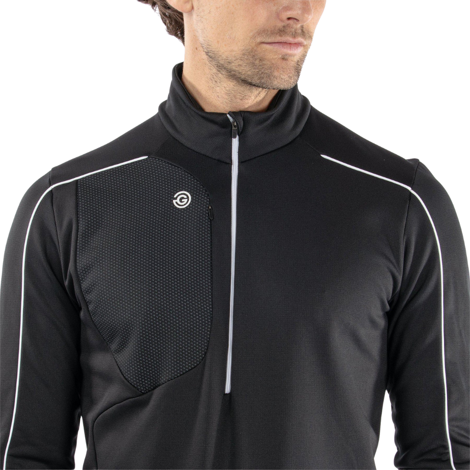 GALVIN GREEN DAVE 1/4 ZIP MIDLAYER - BLACK