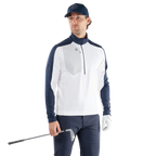 GALVIN GREEN DAVE 1/4 ZIP MIDLAYER - WHITE/NAVY