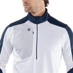 GALVIN GREEN DAVE 1/4 ZIP MIDLAYER - WHITE/NAVY