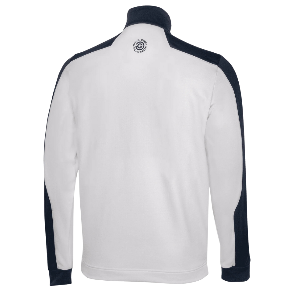 GALVIN GREEN DAVE 1/4 ZIP MIDLAYER - WHITE/NAVY