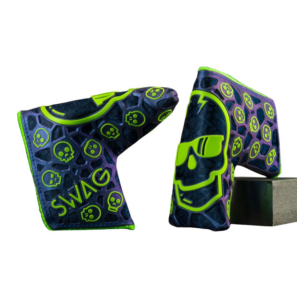 SWAG DAZZLE BLUE SKULL TPU BLADE PUTTER COVER