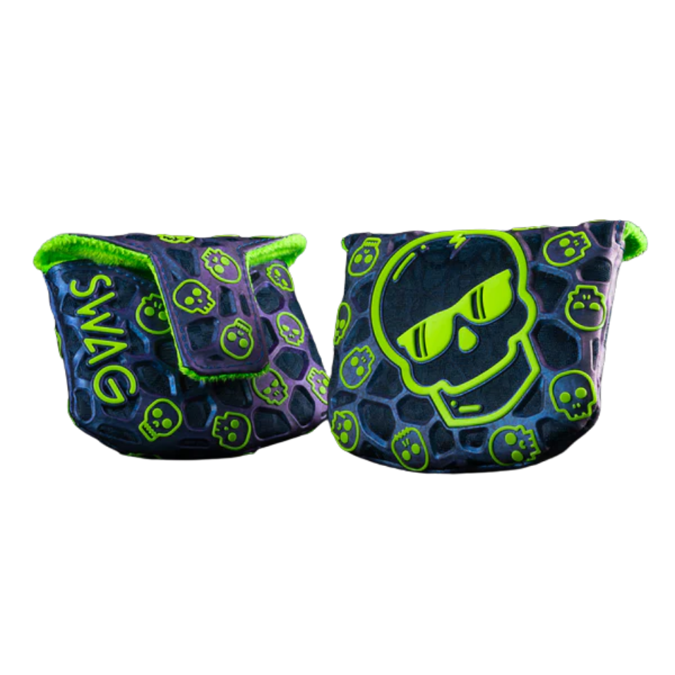 SWAG DAZZLE BLUE SKULL TPU MALLET PUTTER COVER