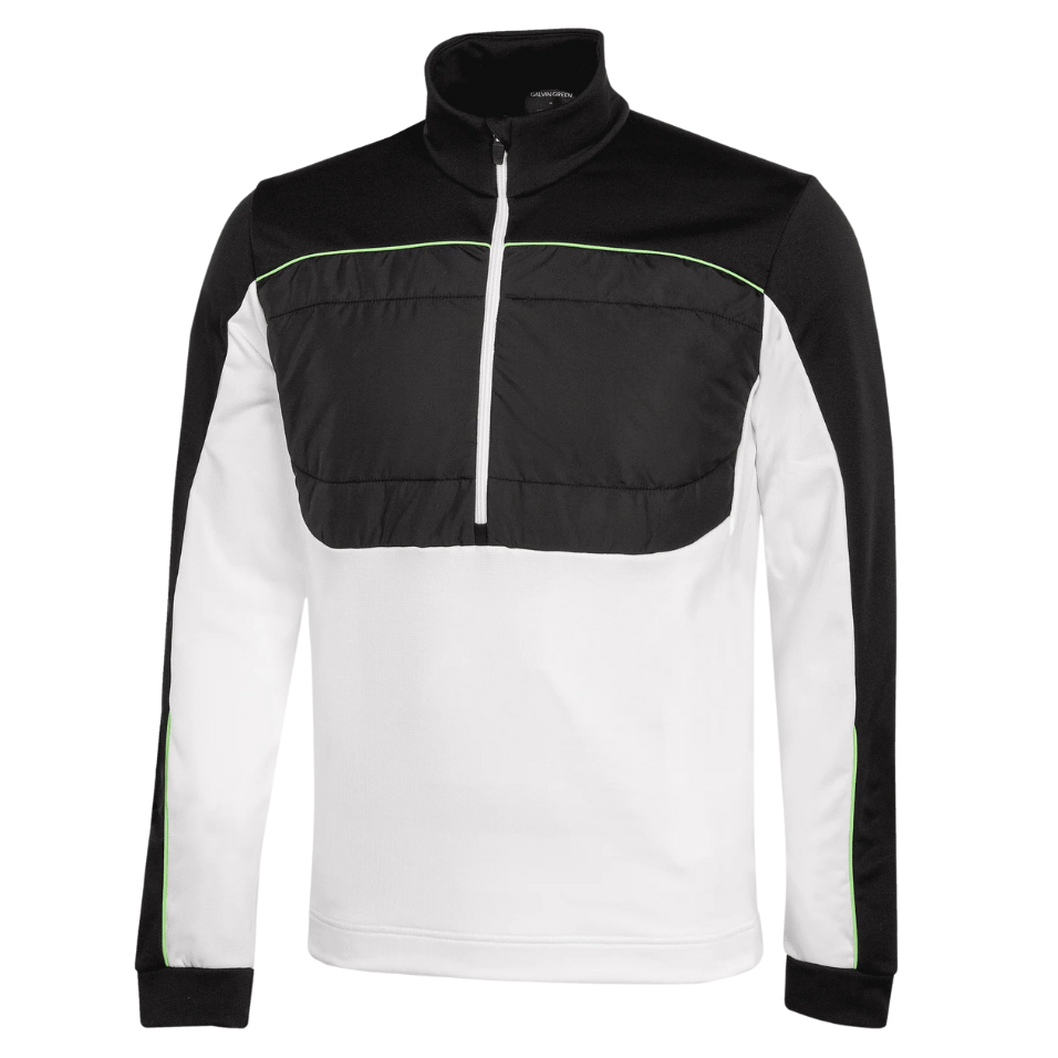 GALVIN GREEN DOUGLAS 1/4 ZIP - WHITE/BLACK
