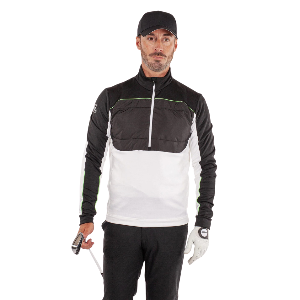 GALVIN GREEN DOUGLAS 1/4 ZIP - WHITE/BLACK