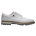 FOOTJOY PREMIERE SERIES FIELD LX WHITE/GREY SPIKED GOLF SHOE