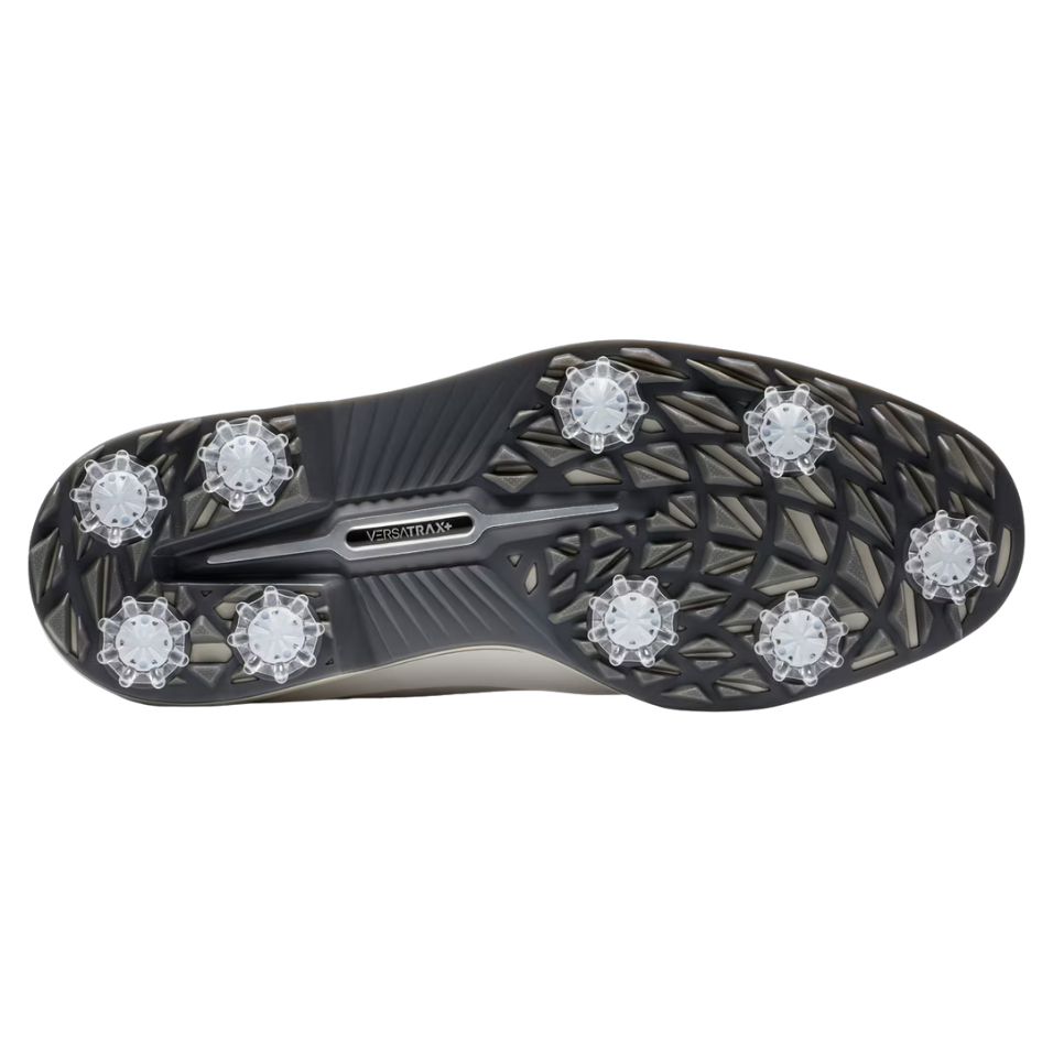 FOOTJOY PREMIERE SERIES FIELD LX WHITE/GREY SPIKED GOLF SHOE