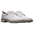 FOOTJOY PREMIERE SERIES FIELD LX WHITE/GREY SPIKED GOLF SHOE