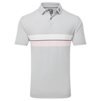 FOOTJOY DOUBLE CHEST BAND PIQUE GREY MEN'S POLO