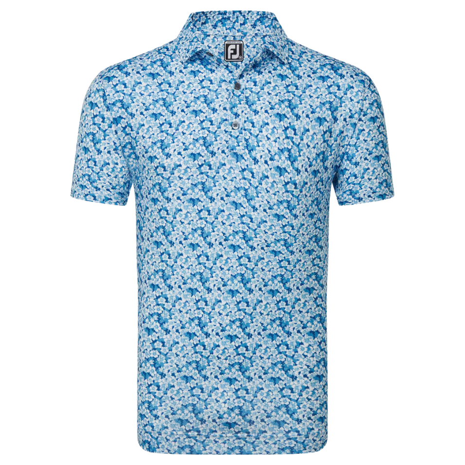 FOOTJOY PRIMROSE PRINT LISLE OCEAN MEN'S POLO