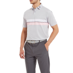 FOOTJOY DOUBLE CHEST BAND PIQUE GREY MEN'S POLO