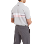FOOTJOY DOUBLE CHEST BAND PIQUE GREY MEN'S POLO