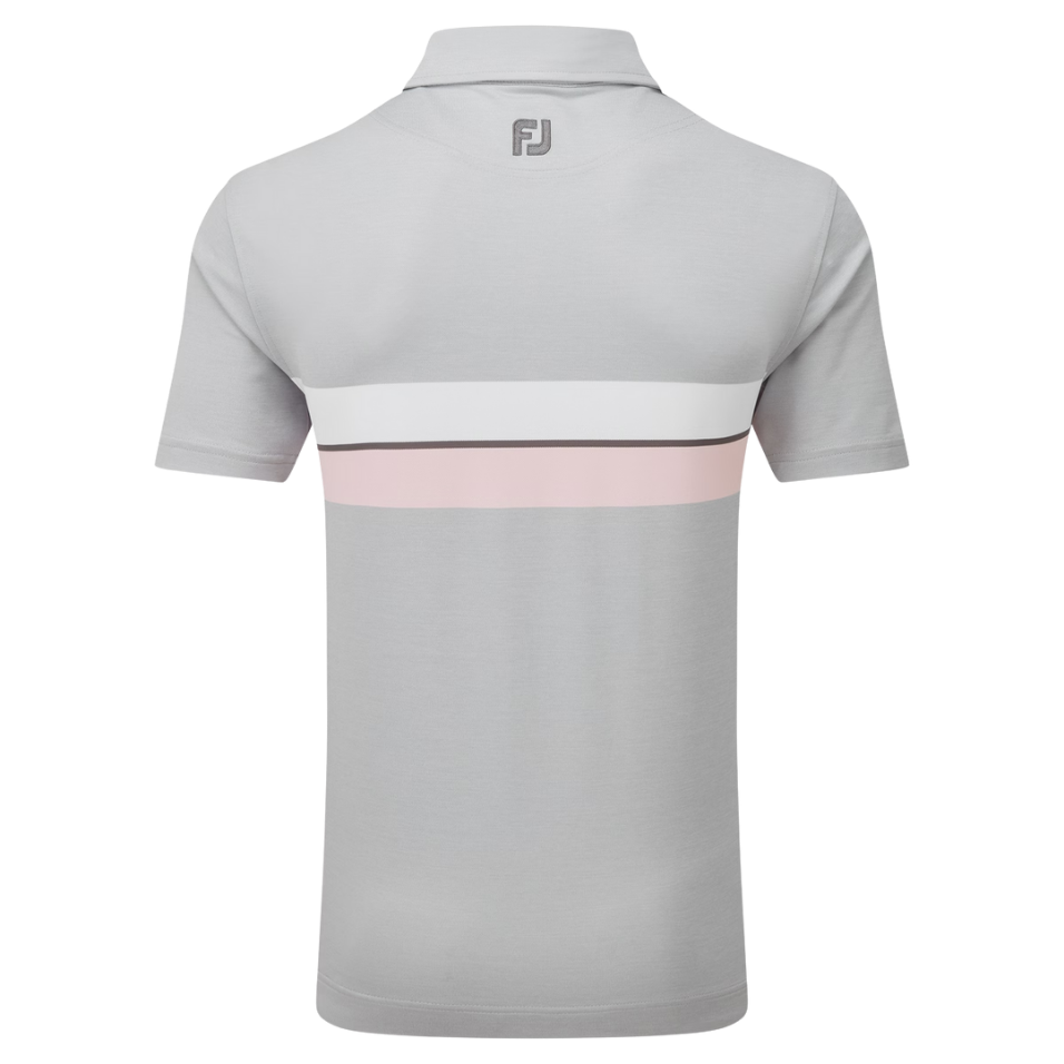 FOOTJOY DOUBLE CHEST BAND PIQUE GREY MEN'S POLO