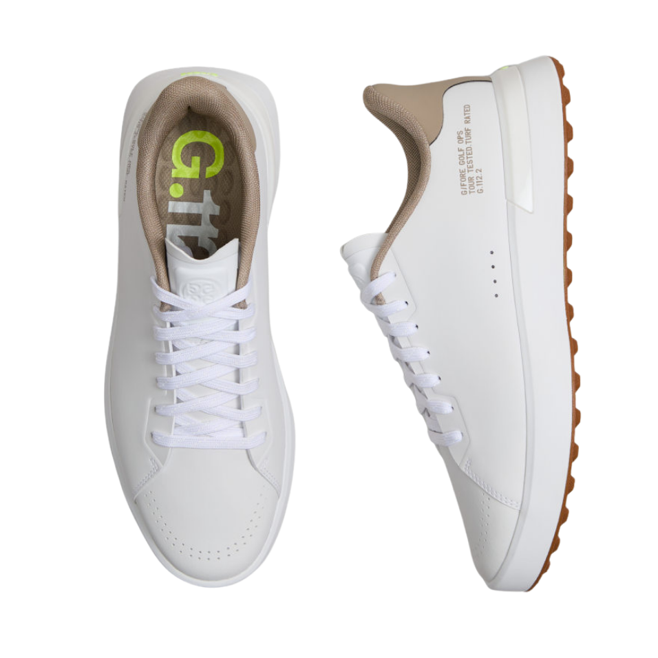 G/FORE G.112 SPIKELESS GOLF SHOE - SNOW/DUNE