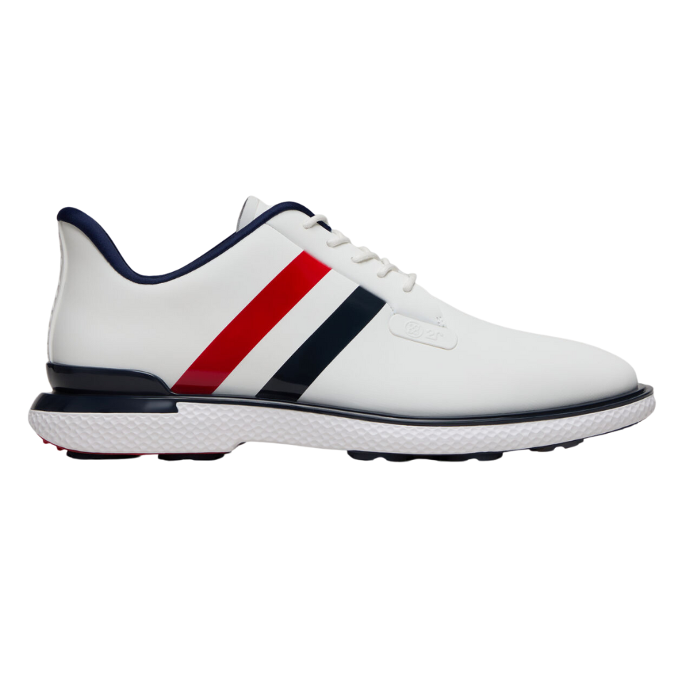 G/FORE GALLIVAN2R STRIPE GOLF SHOE - SNOW/TWILIGHT/RED