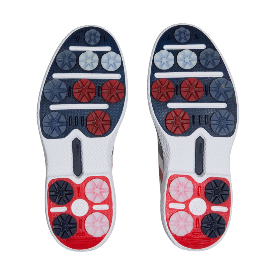 G/FORE GALLIVAN2R STRIPE GOLF SHOE - SNOW/TWILIGHT/RED