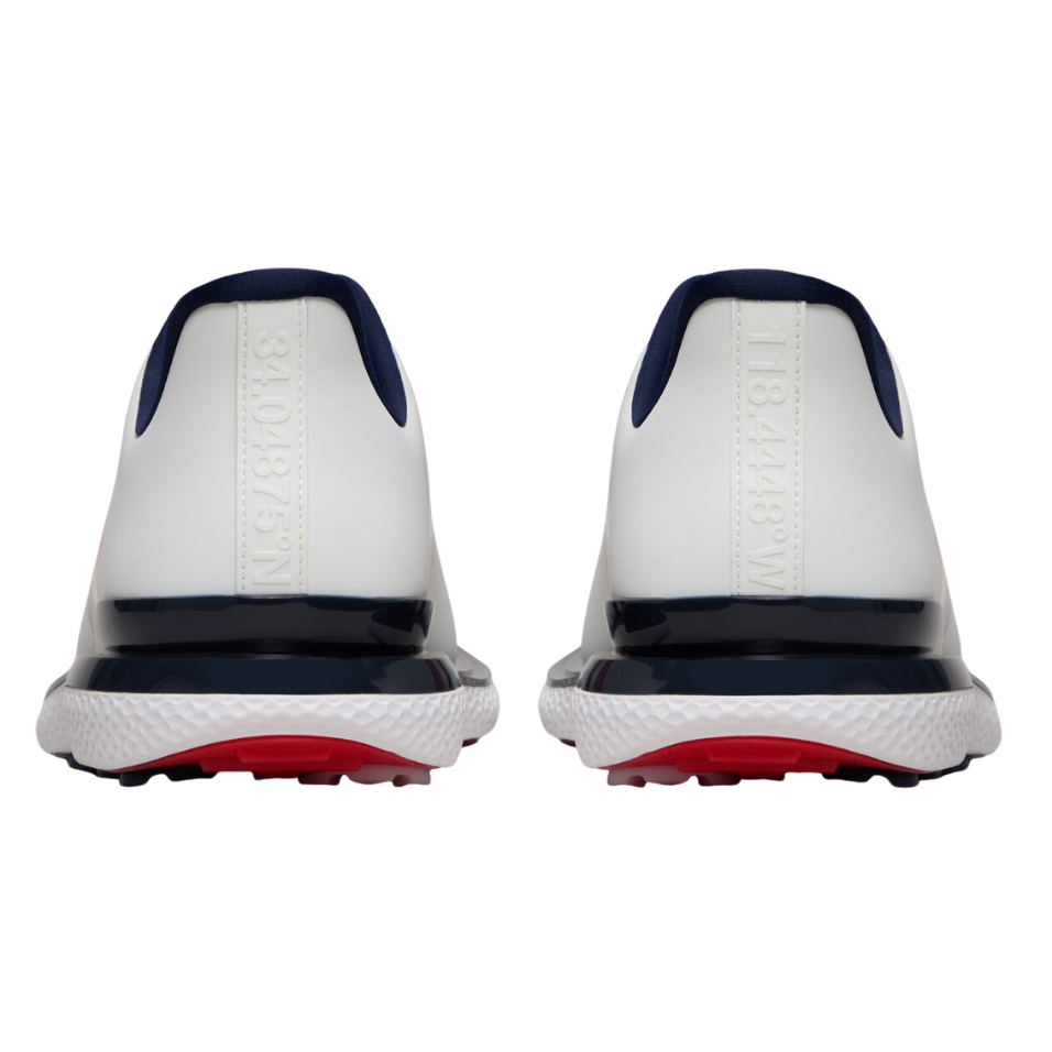 G/FORE GALLIVAN2R STRIPE GOLF SHOE - SNOW/TWILIGHT/RED