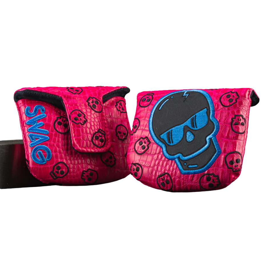SWAG HOT PINK FAUX EXOTIC SKULL MALLET PUTTER COVER