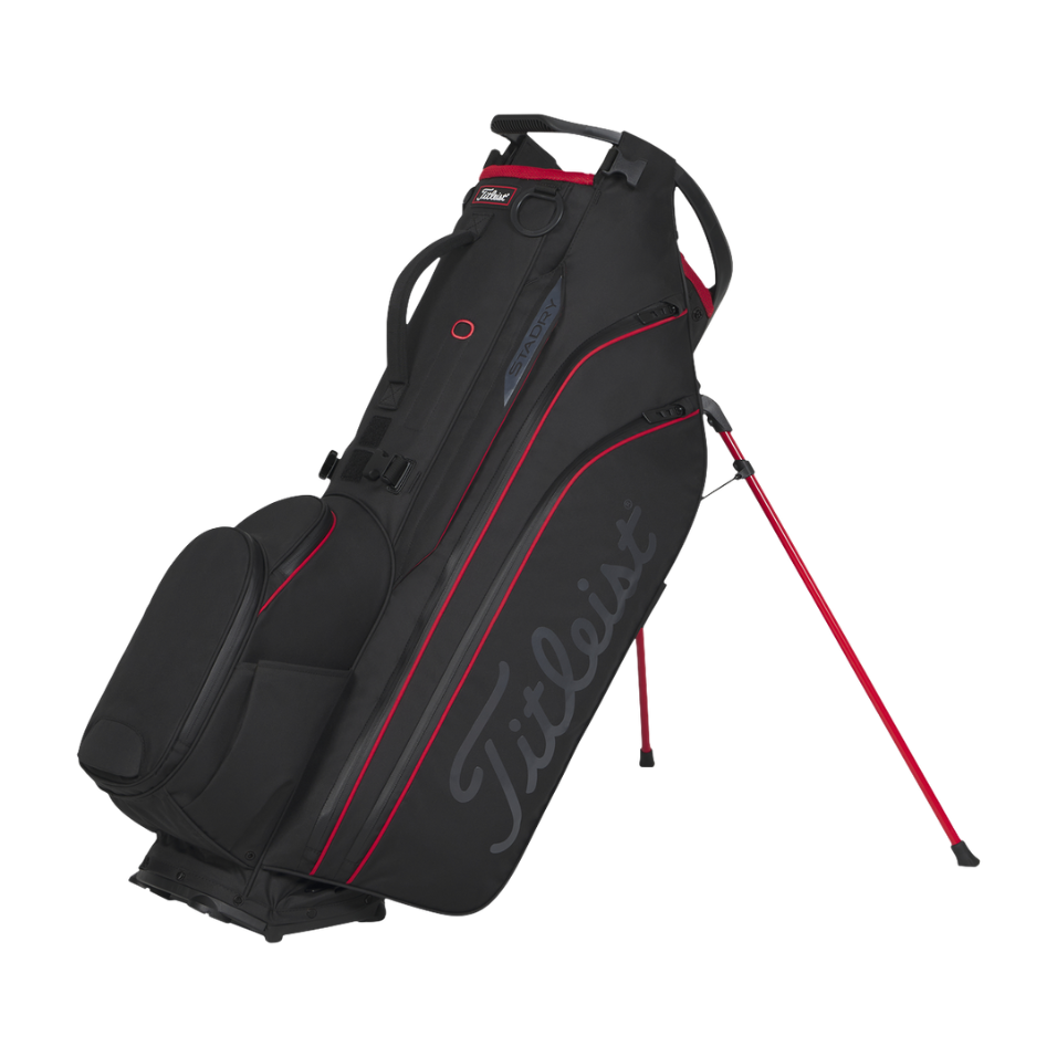 TITLEIST HYBRID 14 STADRY 2026 STAND BAG - BLACK/BLACK/RED