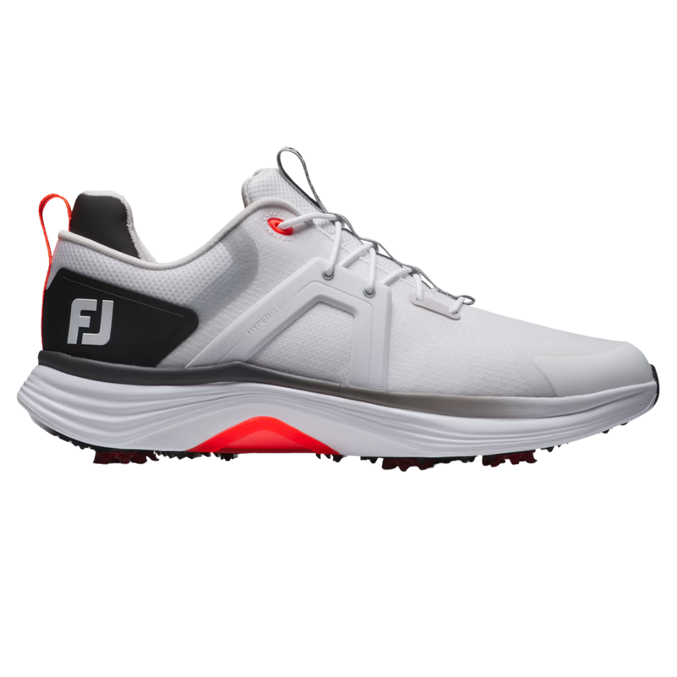 FOOTJOY 2025 HYPERFLEX SPIKED GOLF SHOE - WHITE/BLACK/RED