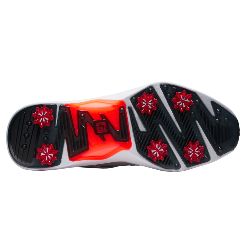 FOOTJOY 2025 HYPERFLEX SPIKED GOLF SHOE - WHITE/BLACK/RED
