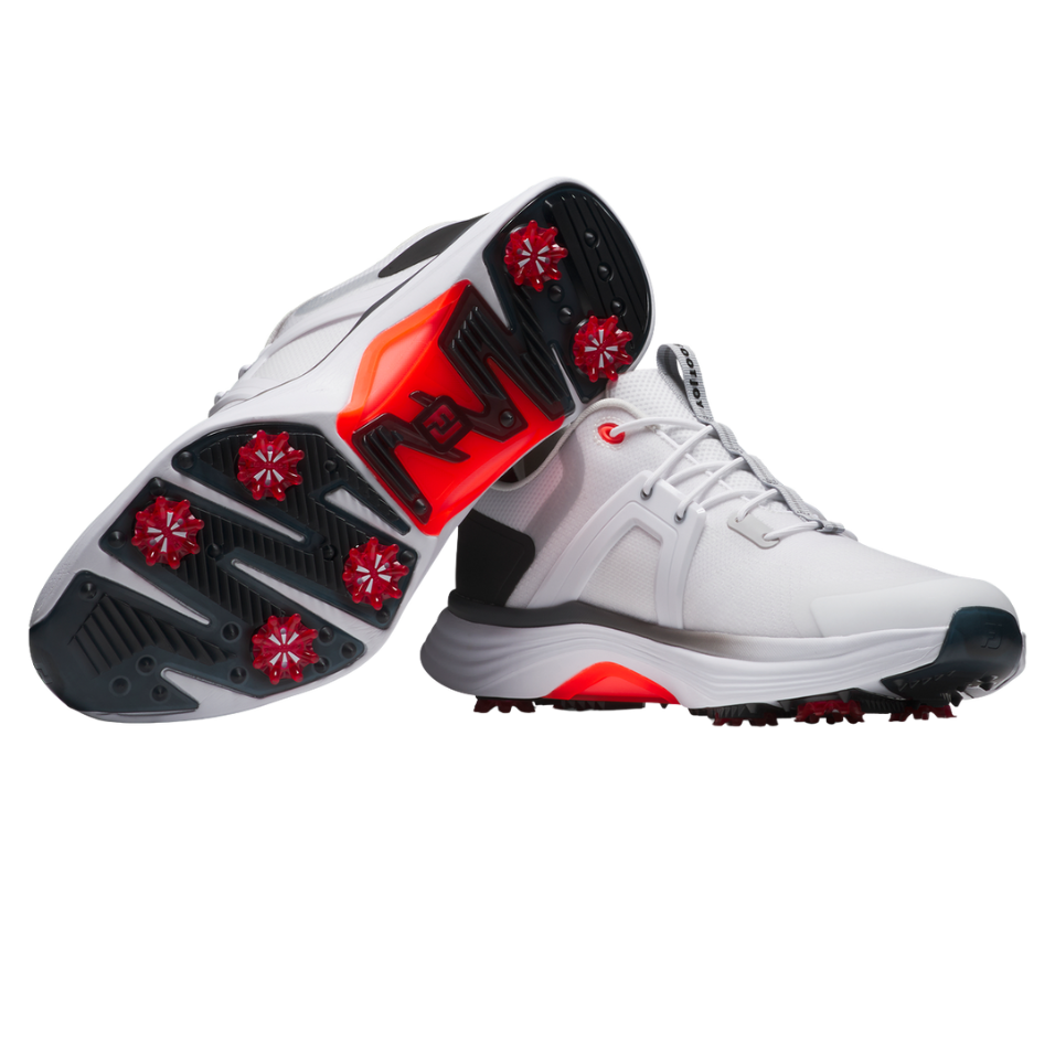 FOOTJOY 2025 HYPERFLEX SPIKED GOLF SHOE - WHITE/BLACK/RED