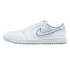 NIKE AIR JORDAN 1 LOW G SPIKELESS GOLF SHOE - WHITE/LEGEND BLUE