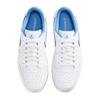 NIKE AIR JORDAN 1 LOW G SPIKELESS GOLF SHOE - WHITE/LEGEND BLUE