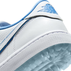NIKE AIR JORDAN 1 LOW G SPIKELESS GOLF SHOE - WHITE/LEGEND BLUE