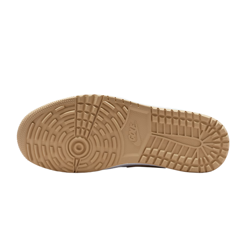 NIKE AIR JORDAN 1 LOW G SPIKELESS GOLF SHOE - WHITE/LINEN