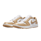 NIKE AIR JORDAN 1 LOW G SPIKELESS GOLF SHOE - WHITE/LINEN