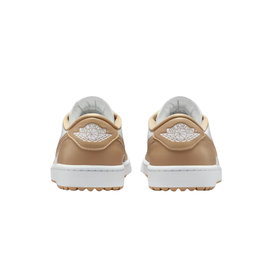 NIKE AIR JORDAN 1 LOW G SPIKELESS GOLF SHOE - WHITE/LINEN