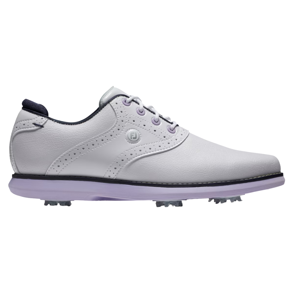 FOOTJOY WOMEN'S TRADITIONS - WHITE/NAVY/PURPLE
