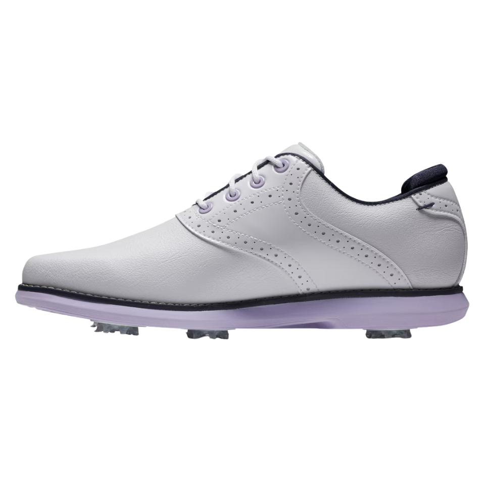 FOOTJOY WOMEN'S TRADITIONS - WHITE/NAVY/PURPLE