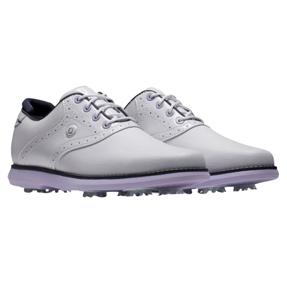 FOOTJOY WOMEN'S TRADITIONS - WHITE/NAVY/PURPLE