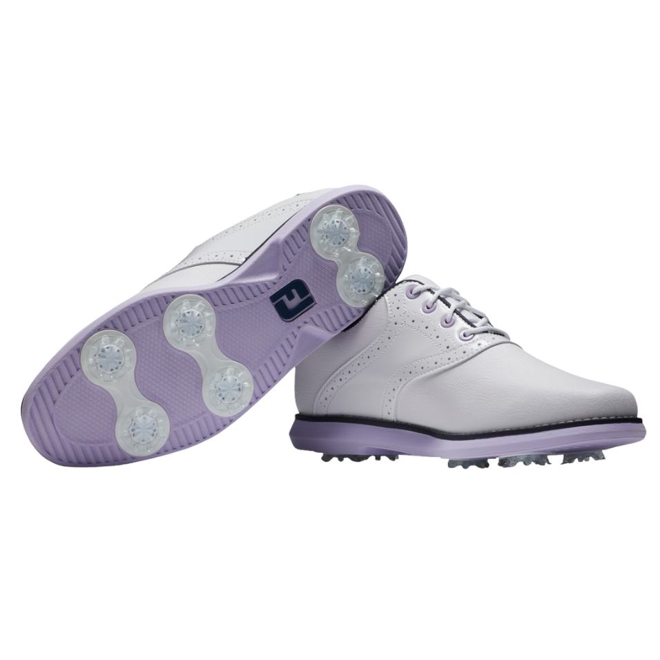 FOOTJOY WOMEN'S TRADITIONS - WHITE/NAVY/PURPLE