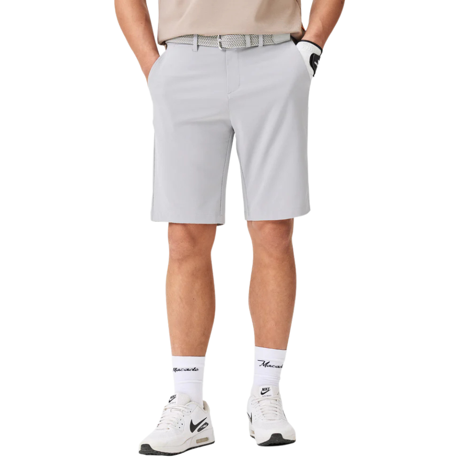 MACADE FOUR-WAY STRETCH SHORTS - LIGHT GREY
