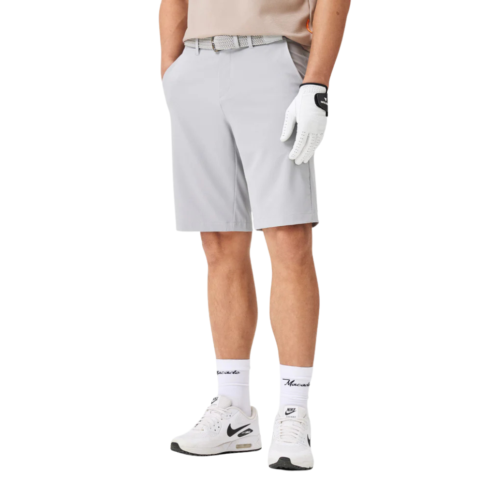 MACADE FOUR-WAY STRETCH SHORTS - LIGHT GREY