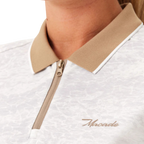 MACADE LADIES MARBLE PLAYERS ZIP POLO