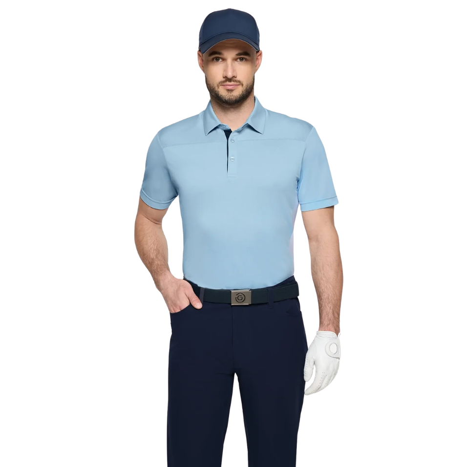 GALVIN GREEN MITCHELL POLO - CRYSTAL BLUE/WHITE/NAVY